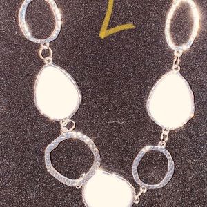 Silver and stone necklace